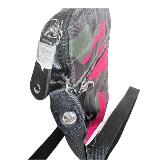 Sondra Roberts Squared Pink Green Multi Camo Crossbody Bag Shoulder Strap - Picture 5 of 8